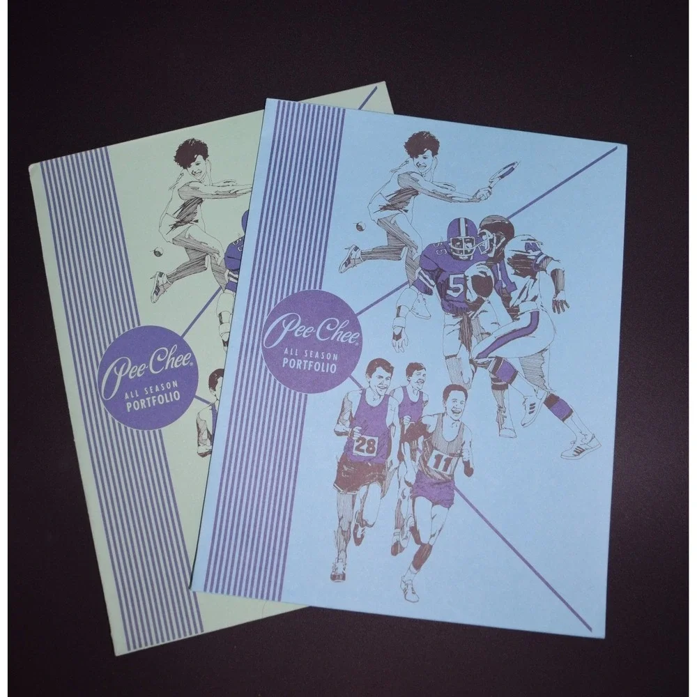 Mead Pee-Chee All Season Portfolio Lot 11 Vintage Peach Sports Folders 33170